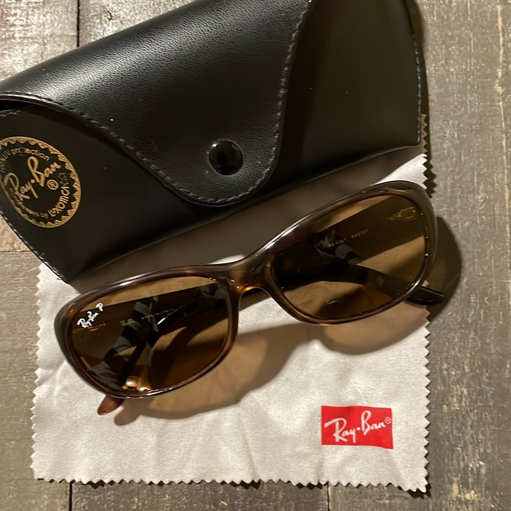 Ray-Ban Dark Brown Sunglasses with Case